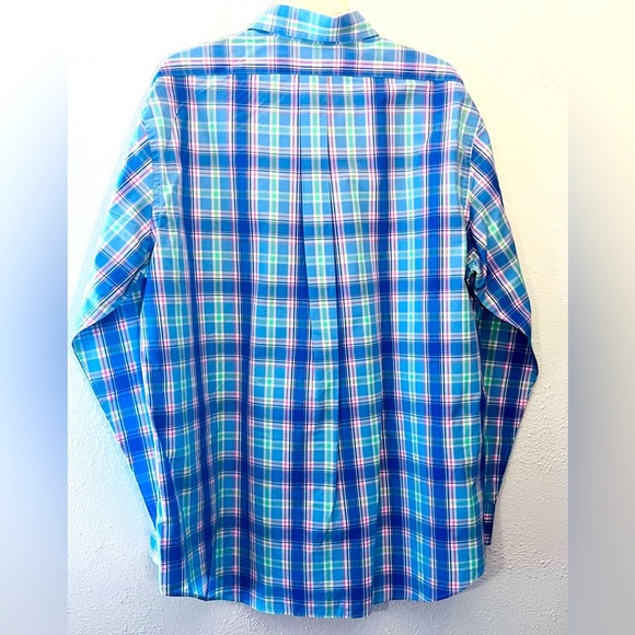 Vineyard Vines Mens Slim Fit Tucker Shirt Size XL Lightweight Cotton Blue Plaid - Picture 2 of 4